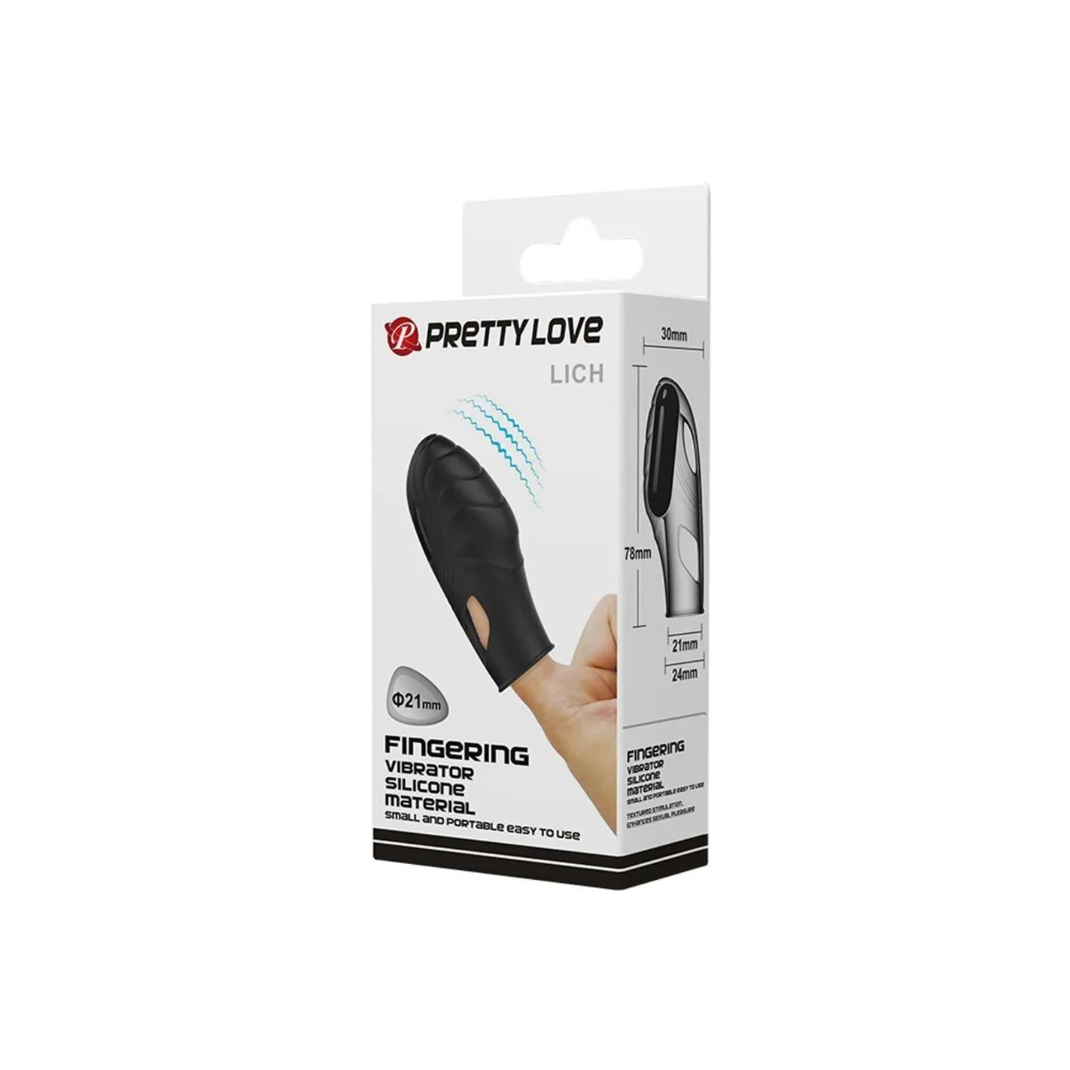 Lich Silikon-Fingervibrator Schwarz von Pretty Love | Fesselliebe.de