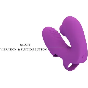 Athena Fingervibrator mit Klitorisstimulator Lila von Pretty Love