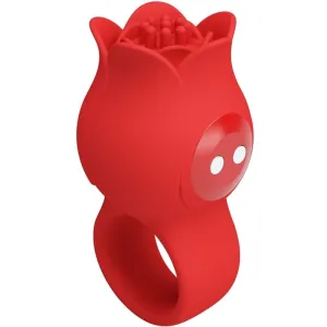 Jae Rose Förmiger Fingervibrator 10 Vibrationen Rot von Pretty Love