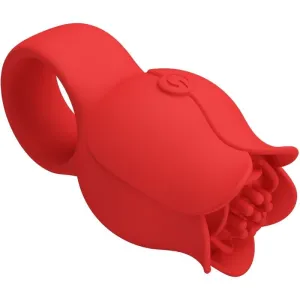 Jae Rose Förmiger Fingervibrator 10 Vibrationen Rot von Pretty Love
