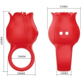 Jae Rose Förmiger Fingervibrator 10 Vibrationen Rot von Pretty Love | Fesselliebe.de