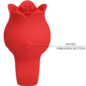 Jae Rose Förmiger Fingervibrator 10 Vibrationen Rot von Pretty Love