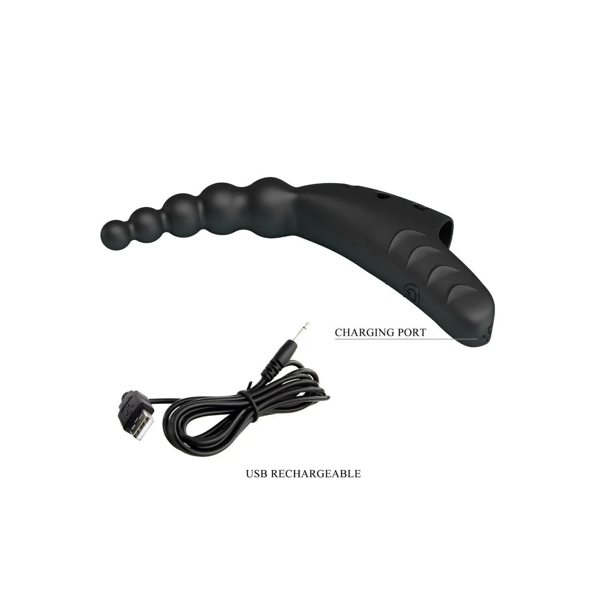 Jordin Fingervibrator 10 Vibrationen Schwarz von Pretty Love | Fesselliebe.de