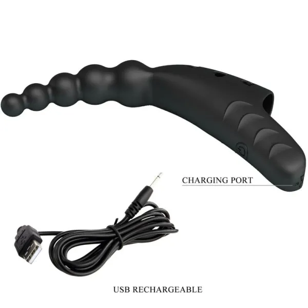 Jordin Fingervibrator 10 Vibrationen Schwarz von Pretty Love | Fesselliebe.de