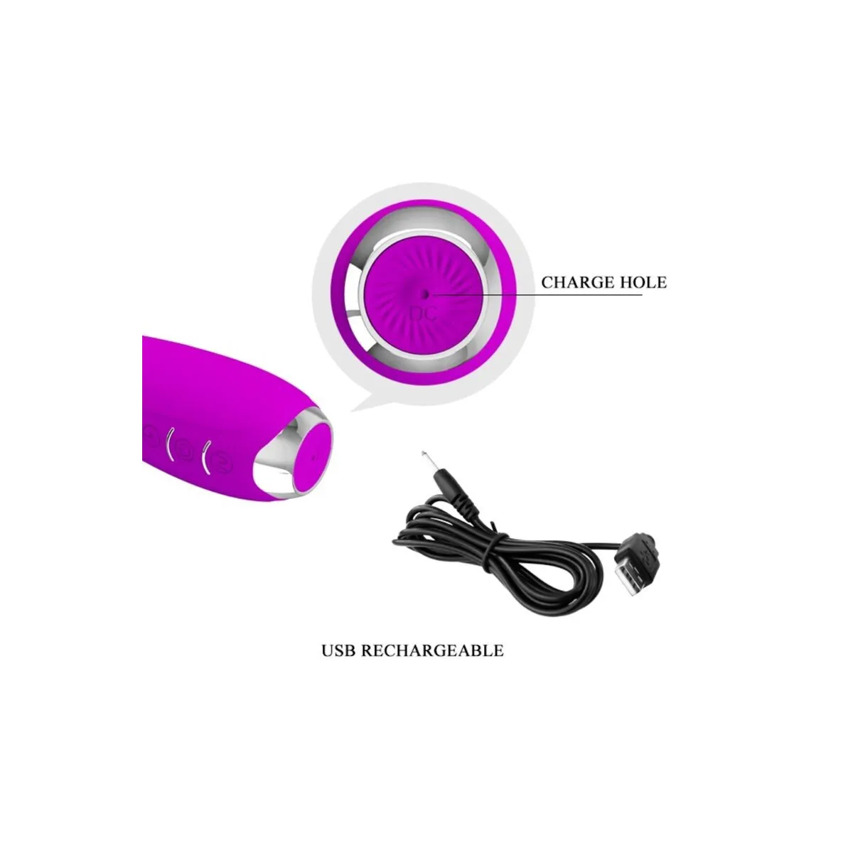 Hector wiederaufladbarer Elektroschock-Vibrator Wasserdicht Lila von Pretty Love Flirtation | Fesselliebe.de