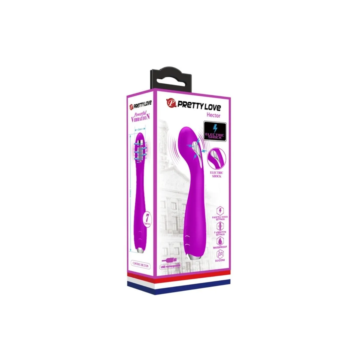 Hector wiederaufladbarer Elektroschock-Vibrator Wasserdicht Lila von Pretty Love Flirtation | Fesselliebe.de