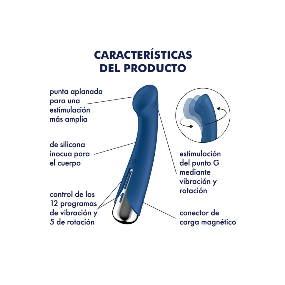 Spinning G-Sport 1 Rotator Vibrator Blau von Satisfyer Vibrator | Fesselliebe.de