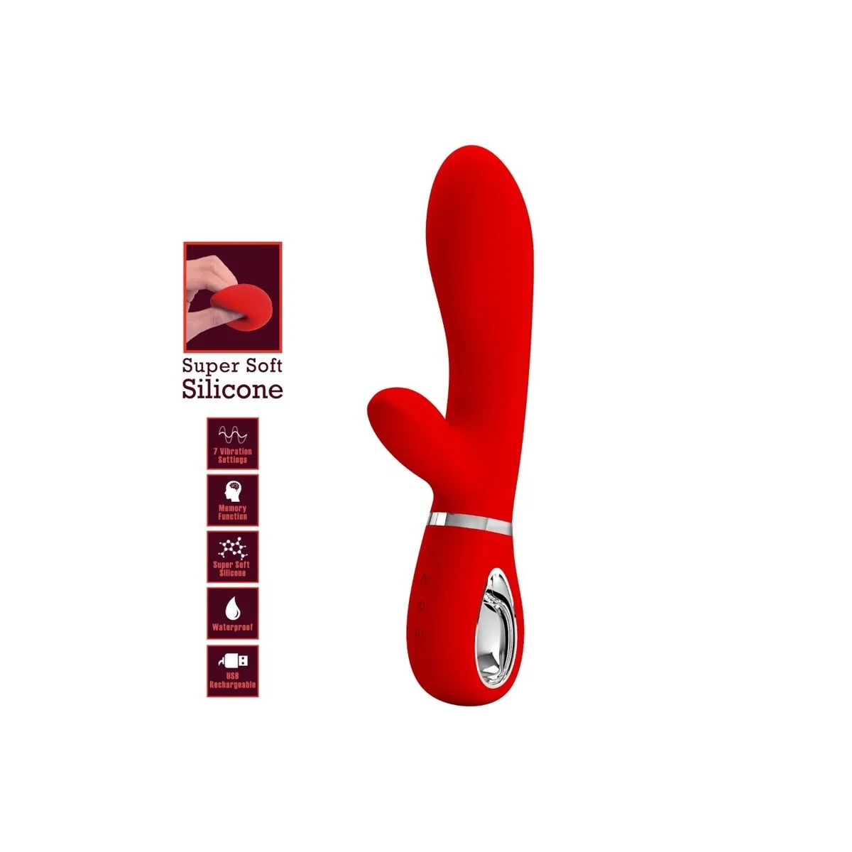 Thomas Multifunktions-G-Spot-Vibrator Rot von Pretty Love Flirtation | Fesselliebe.de