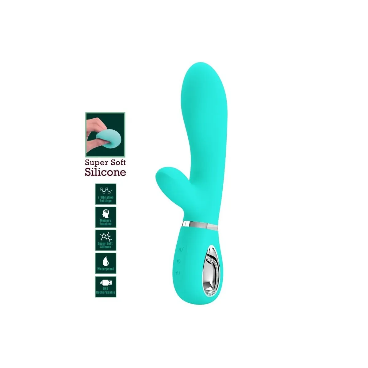 Thomas Multifunktions-G-Spot-Vibrator Aqua Green von Pretty Love Flirtation | Fesselliebe.de