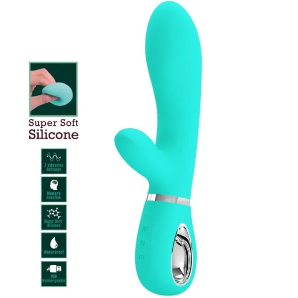 Thomas Multifunktions-G-Spot-Vibrator Aqua Green von Pretty Love Flirtation | Fesselliebe.de