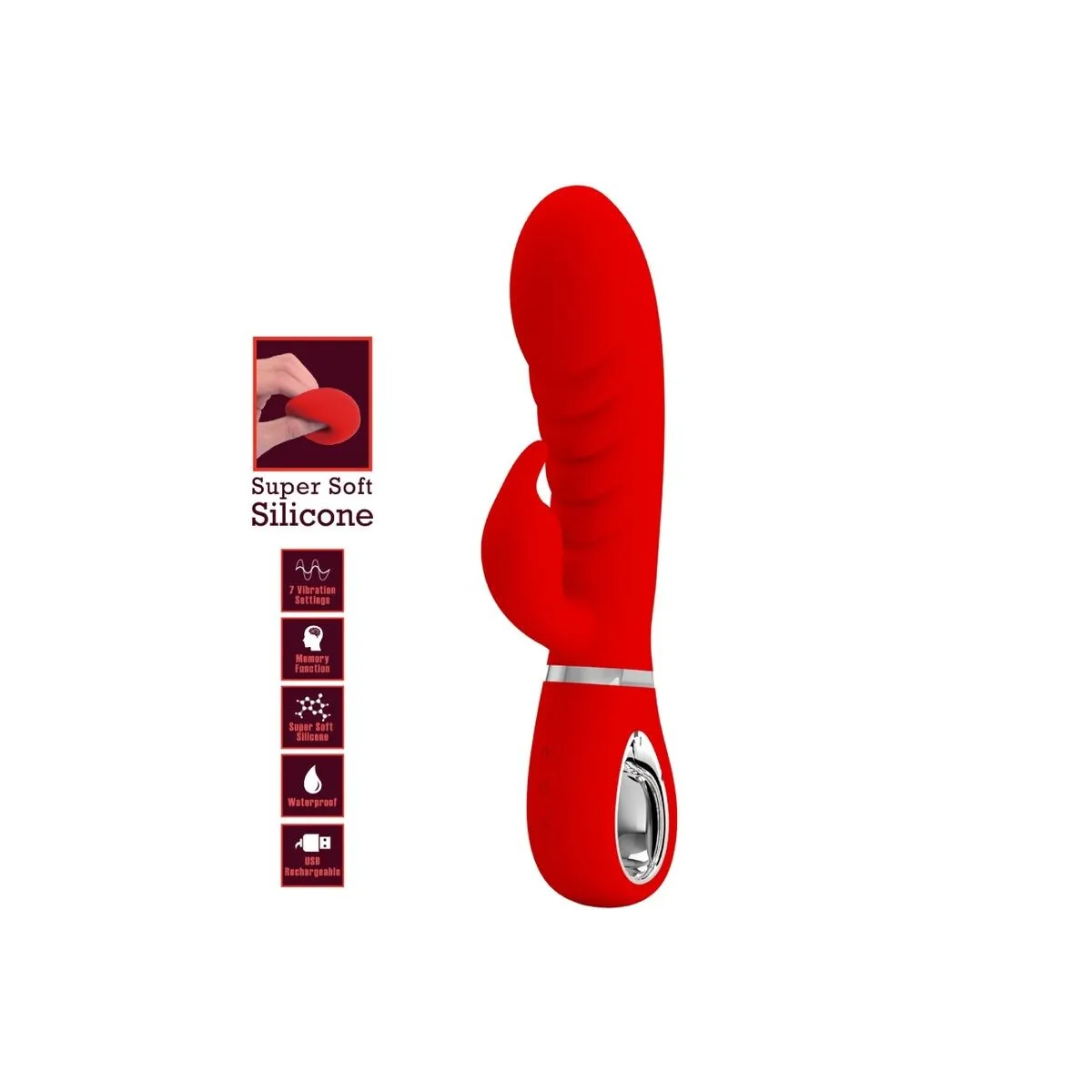 Prescott Multifunktions-G-Spot-Vibrator Rot von Pretty Love Flirtation | Fesselliebe.de