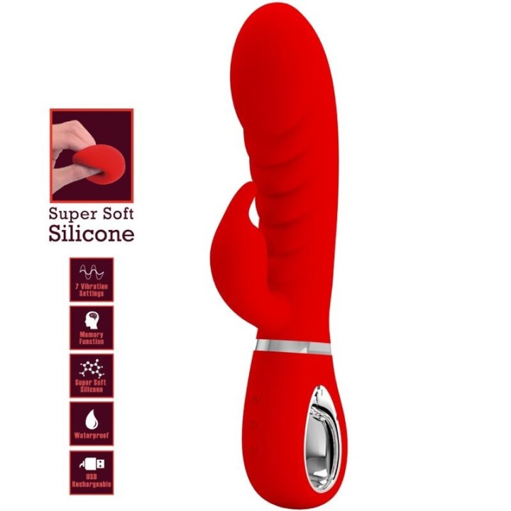Prescott Multifunktions-G-Spot-Vibrator Rot von Pretty Love Flirtation | Fesselliebe.de