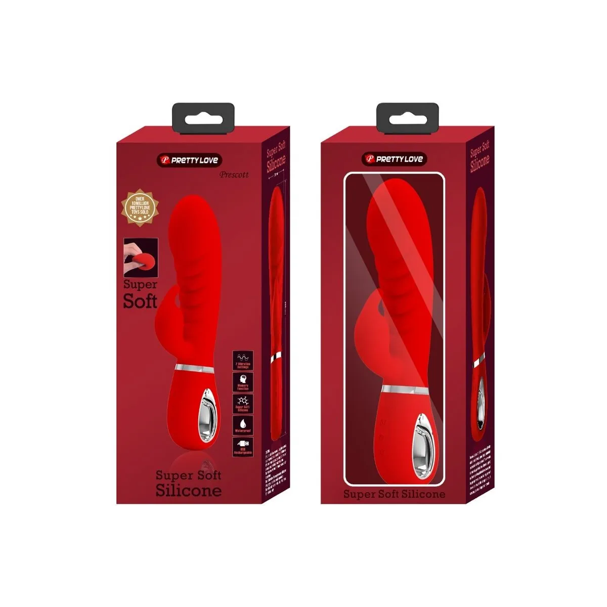 Prescott Multifunktions-G-Spot-Vibrator Rot von Pretty Love Flirtation | Fesselliebe.de