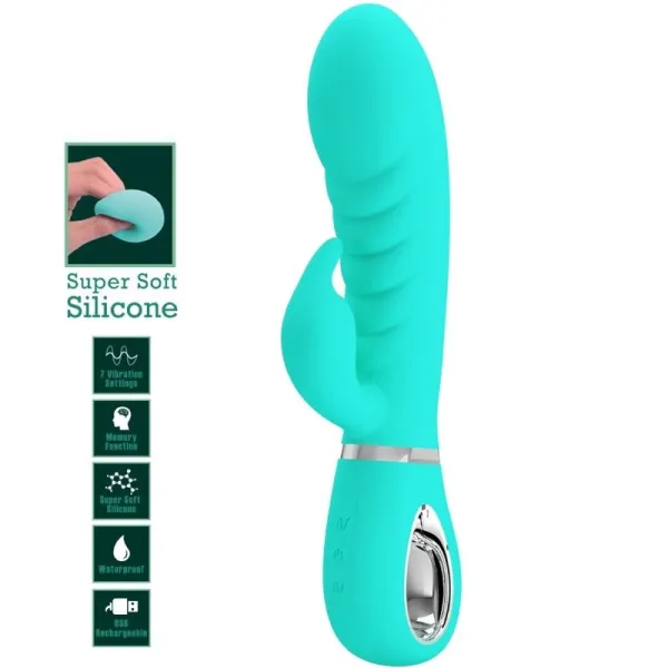 Prescott Multifunktions-G-Spot-Vibrator Aqua Green von Pretty Love Flirtation | Fesselliebe.de