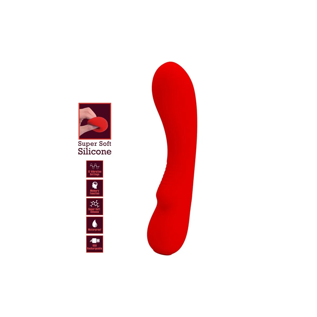 Prescott wiederaufladbarer Vibrator Rot von Pretty Love Smart | Fesselliebe.de