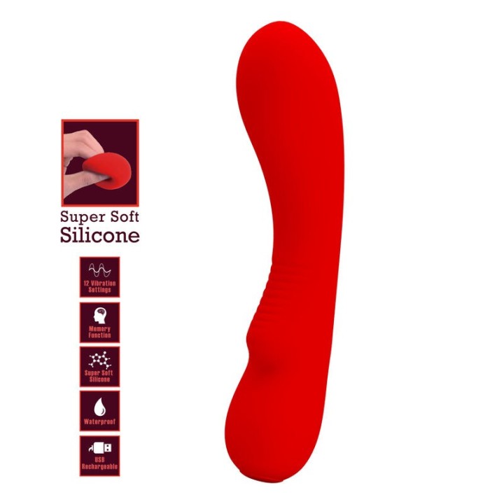 Prescott wiederaufladbarer Vibrator Rot von Pretty Love Smart | Fesselliebe.de