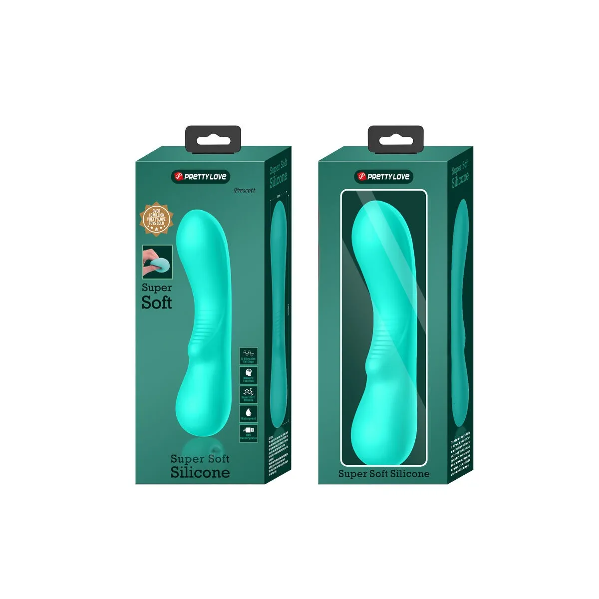 Prescott wiederaufladbarer Vibrator Aqua Green von Pretty Love Smart | Fesselliebe.de