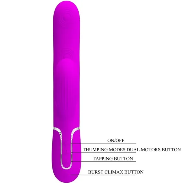 Perlita Multifunktions-3-In-1-G-Spot-Vibrator Violett von Pretty Love Flirtation | Fesselliebe.de