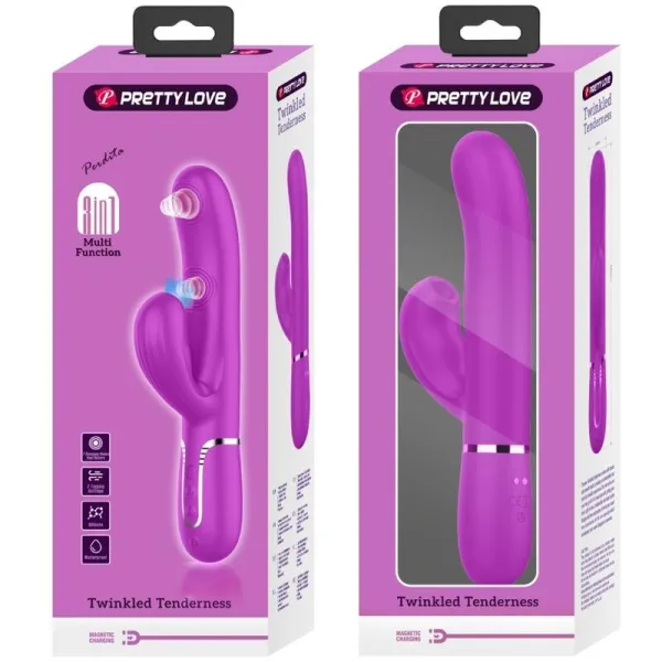 Perlita Multifunktions-3-In-1-G-Spot-Vibrator Violett von Pretty Love Flirtation | Fesselliebe.de