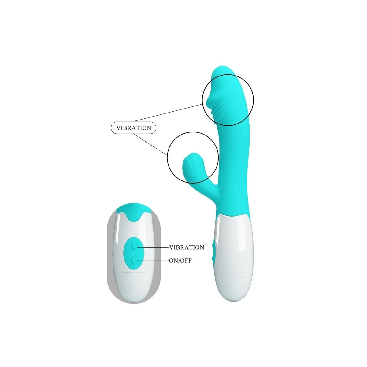Snappy G-Spot Vibrator Aquagrün von Pretty Love Flirtation | Fesselliebe.de