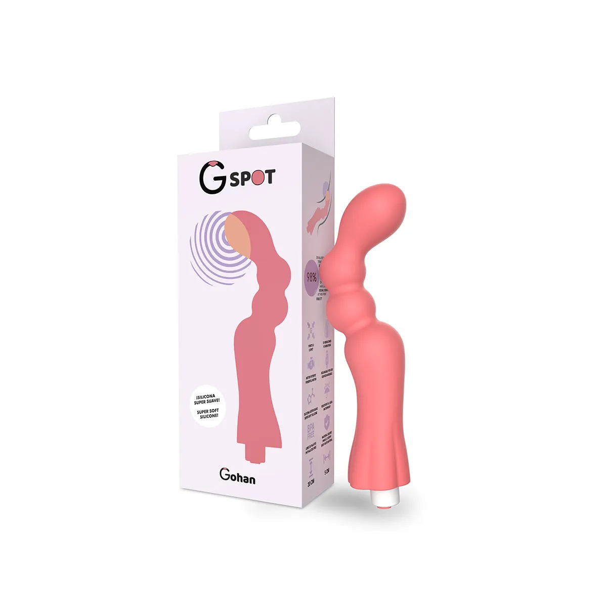 Gohan Vibrator Hellrot von G-Spot | Fesselliebe.de