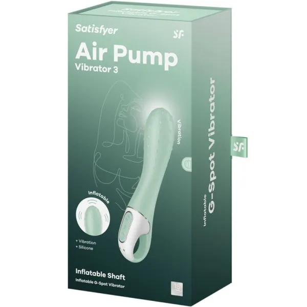 Air Pump Vibrator 3 aufblasbarer G-Punkt Mint von Satisfyer Vibrator | Fesselliebe.de