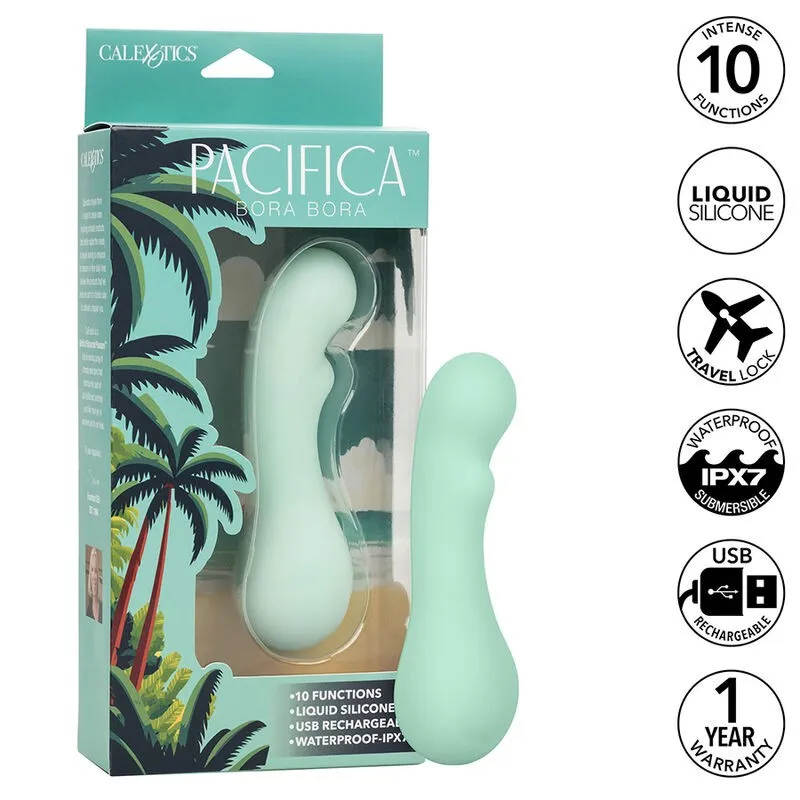Pacifica Bora Bora Estimulator G-Spot 10 Vibrationen Aqua von Calexotics | Fesselliebe.de