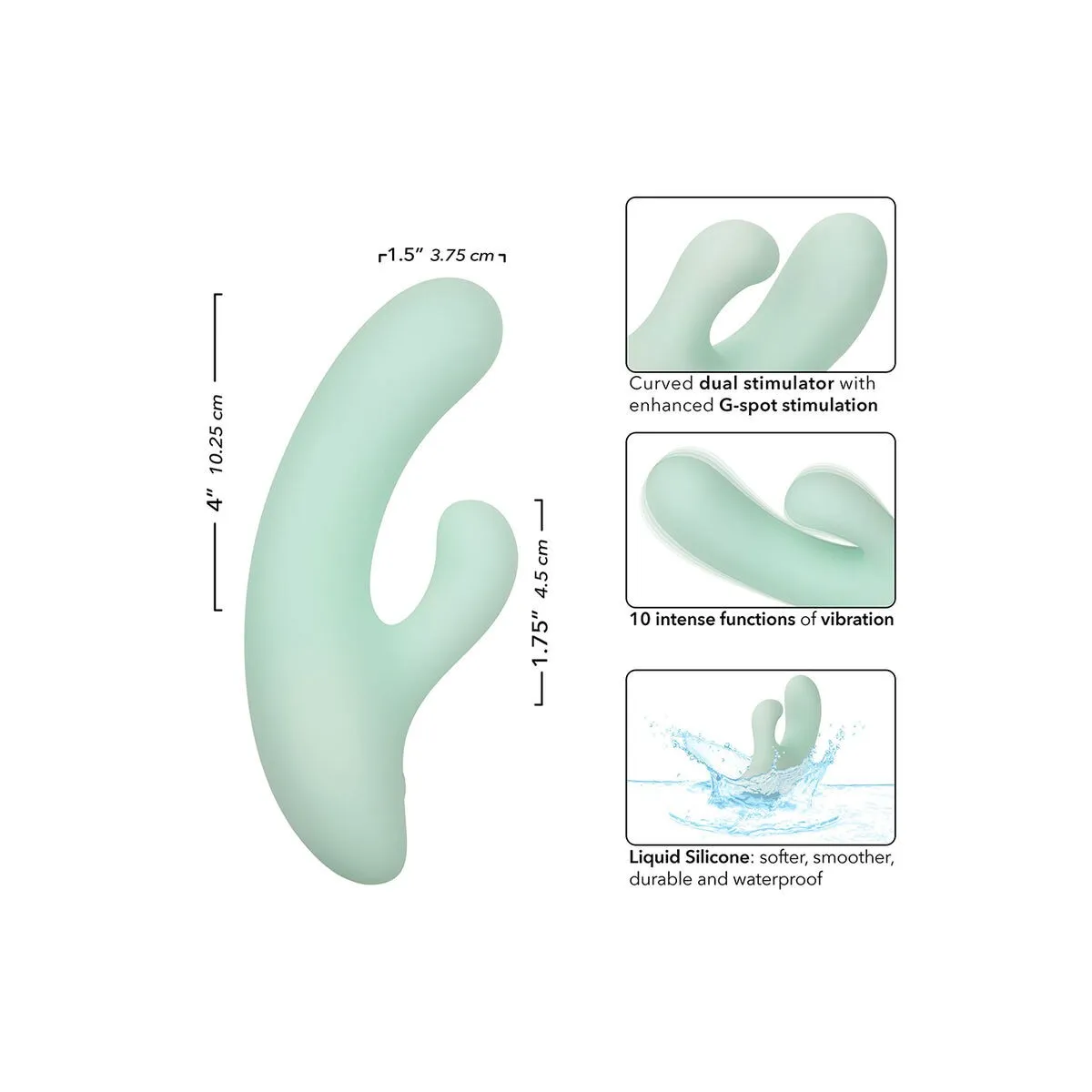 Pacifica Fiji Vibrator & Estimulator G-Punkt 10 Vibrationen Aqua von Calexotics | Fesselliebe.de