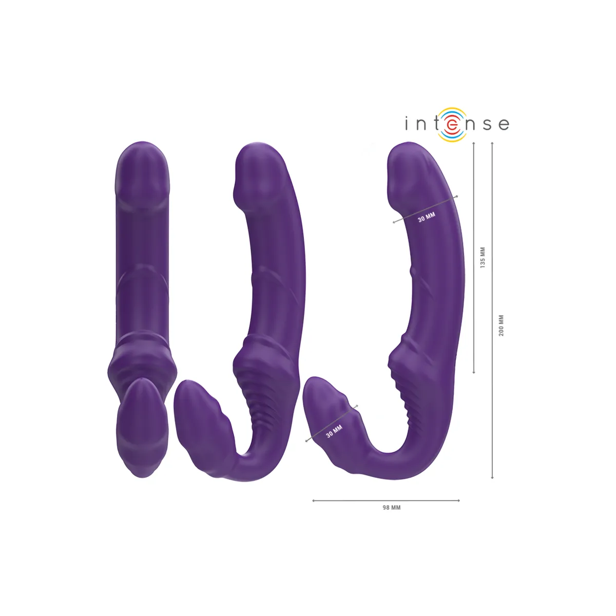 Jill Doppelvibrator 20 cm Lila mit Fernbedienung von Intense Fun | Fesselliebe.de