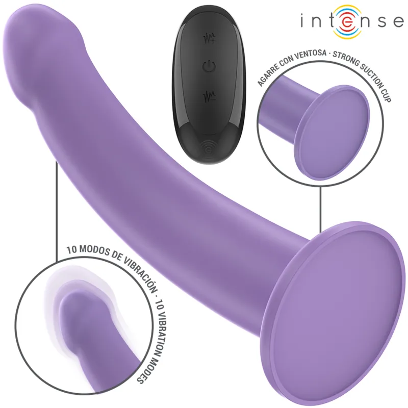 Eddie Vibrator 17,5 cm 10 Vibrationen Lila mit Fernbedienung von Intense Fun | Fesselliebe.de