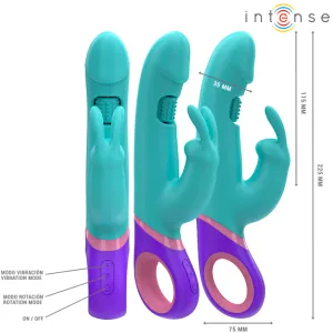 Monica Rabbit Vibrator mit Rotierendem G-Spot-Stimulator Blau von Intense Fun