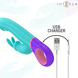 Monica Rabbit Vibrator mit Rotierendem G-Spot-Stimulator Blau von Intense Fun