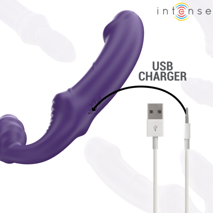 Jill Doppelvibrator 20 cm Lila mit Fernbedienung von Intense Fun | Fesselliebe.de