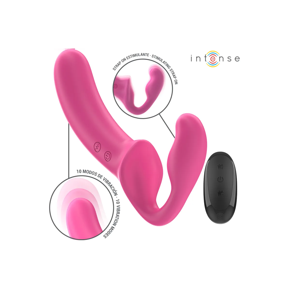 Amy Doppelvibrator 20 cm Rosa mit Fernbedienung von Intense Fun | Fesselliebe.de
