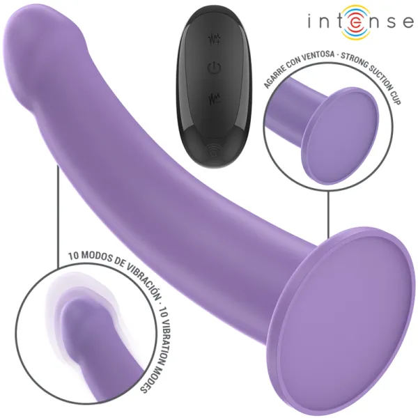 Eddie Vibrator 17,5 cm 10 Vibrationen Lila mit Fernbedienung von Intense Fun | Fesselliebe.de