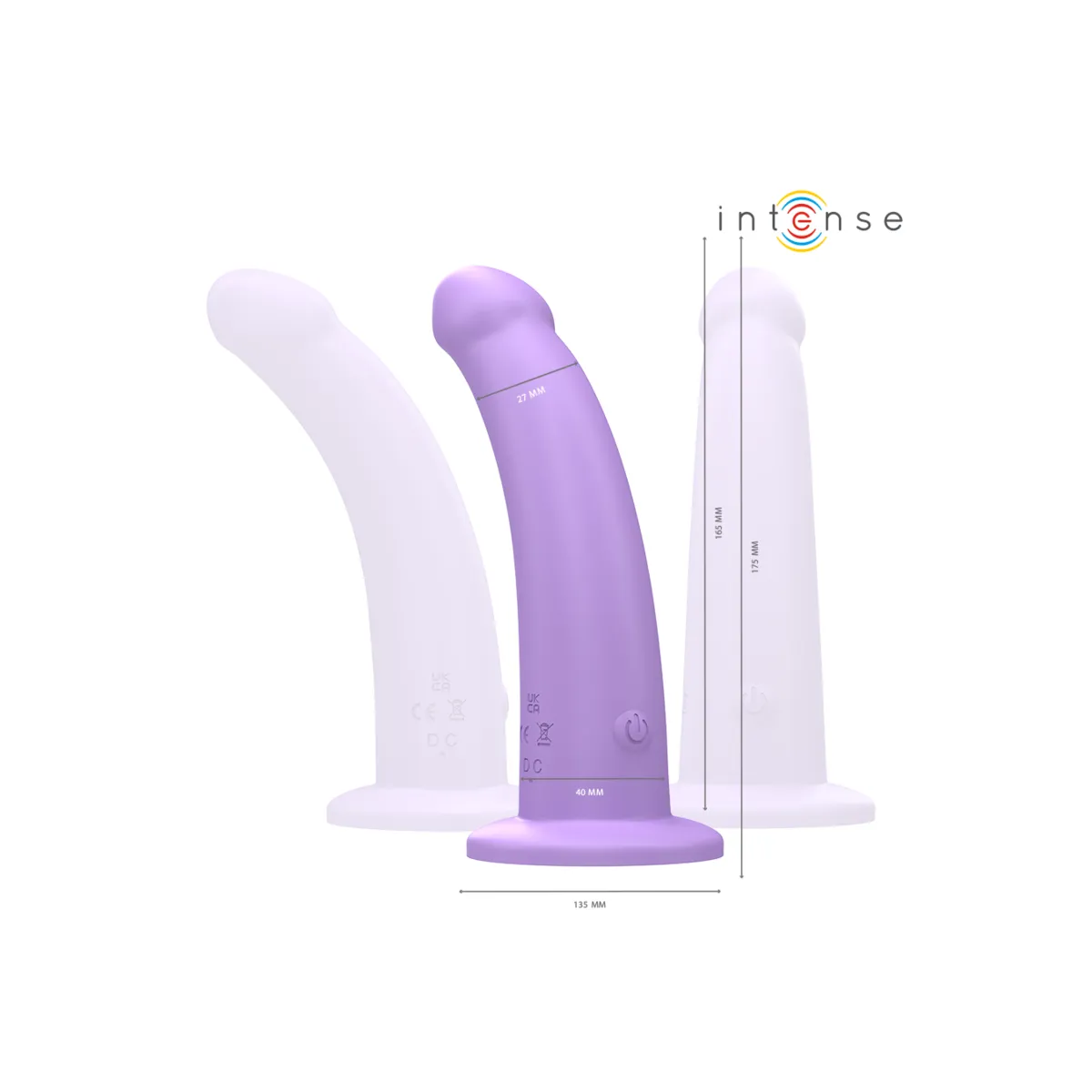 Eddie Vibrator 17,5 cm 10 Vibrationen Lila mit Fernbedienung von Intense Fun | Fesselliebe.de