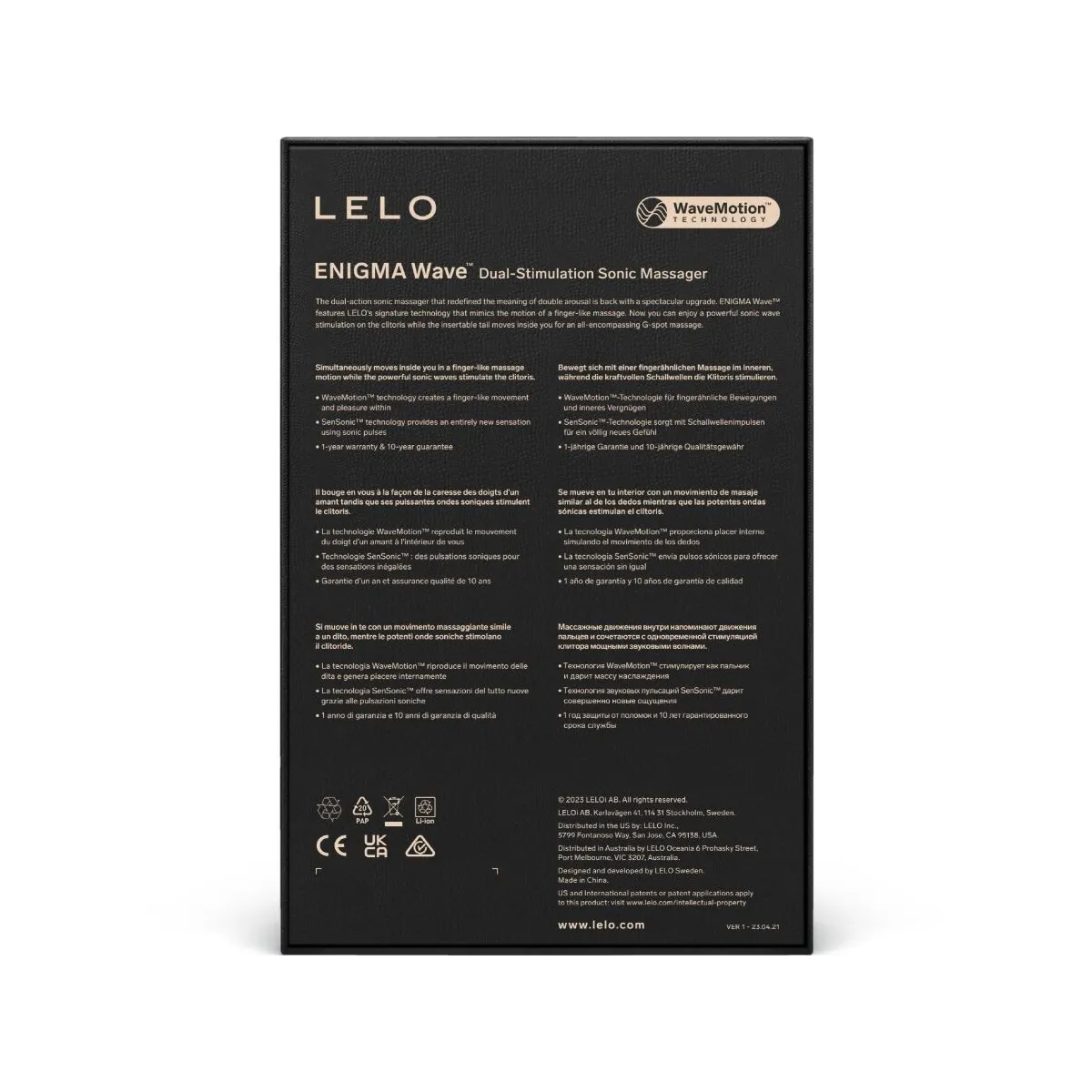 Enigma Wave Dreifach-Vibrationsmassagegerät Cyber Purple von Lelo | Fesselliebe.de