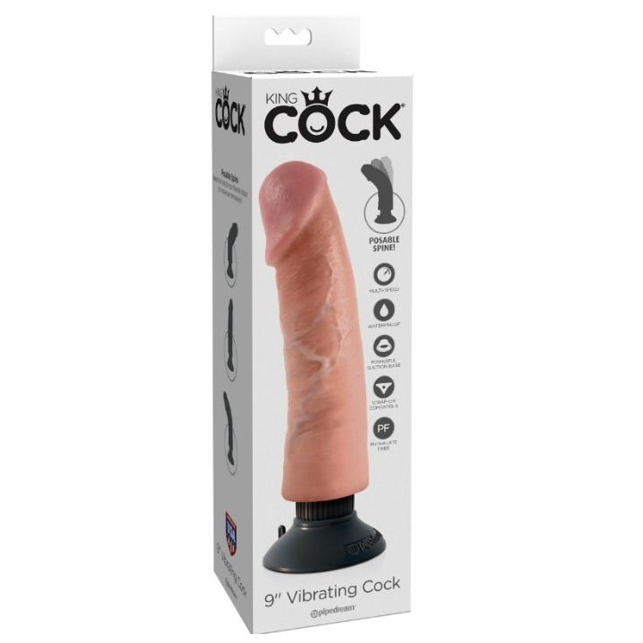 Vibratordildo 23 cm natürlich von King Cock | Fesselliebe.de