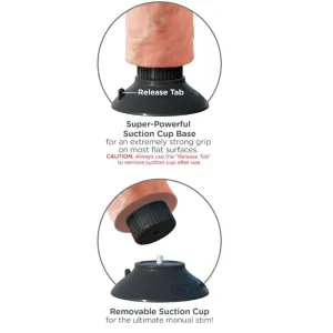 Vibratordildo 23 cm natürlich von King Cock