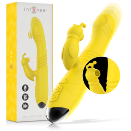 Toky Multifunktionsvibrator Up & Down mit Klitorelstimulator Gelb von Intense Fun | Fesselliebe.de