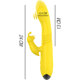 Toky Multifunktionsvibrator Up & Down mit Klitorelstimulator Gelb von Intense Fun | Fesselliebe.de