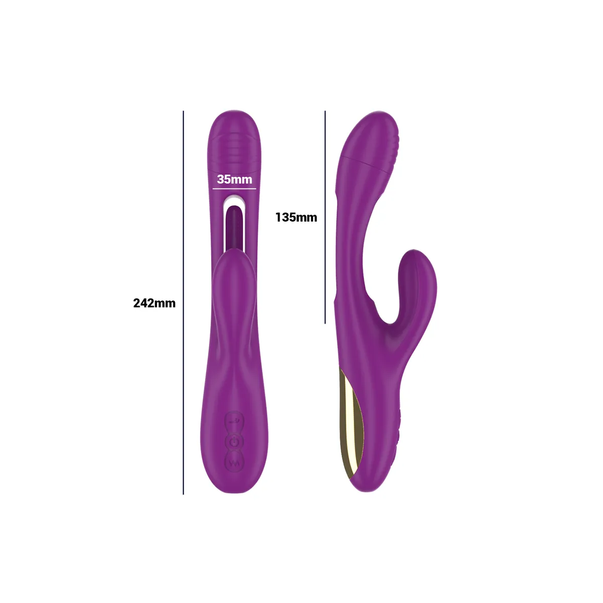 Apolo wiederaufladbarer Multifunktionsvibrator 7 Vibrationen mit Lila Schwingender Zunge von Intense Fun | Fesselliebe.de