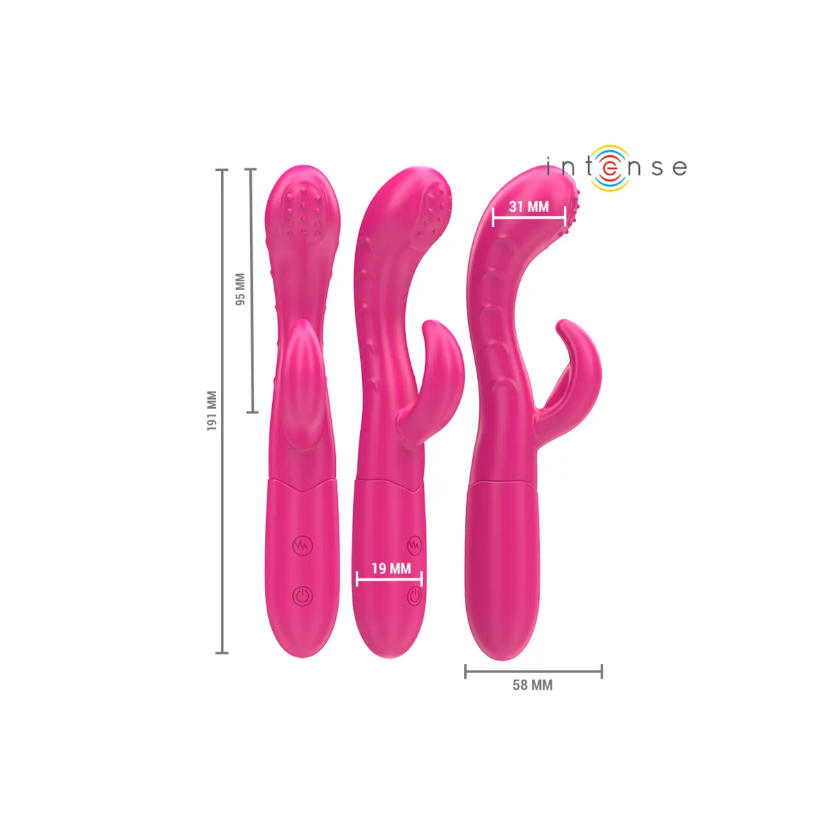 Amara Vibrator mit Stimulierender Zunge 10 Vibrationen Rosa von Intense Fun | Fesselliebe.de