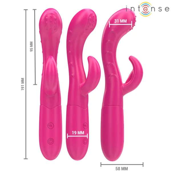 Amara Vibrator mit Stimulierender Zunge 10 Vibrationen Rosa von Intense Fun | Fesselliebe.de