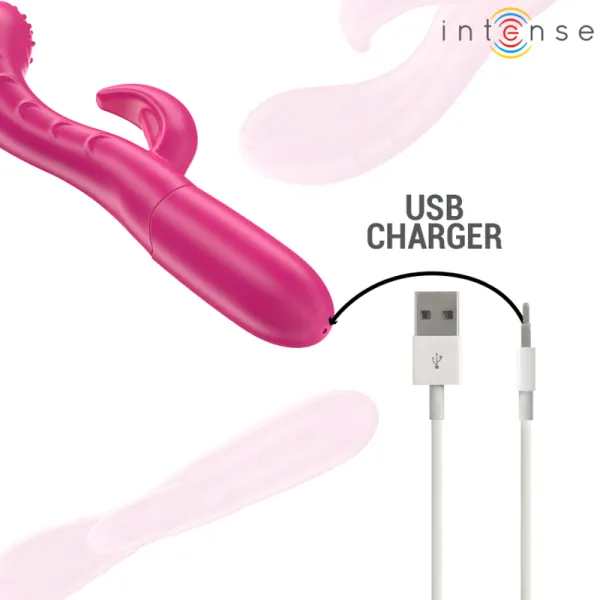 Amara Vibrator mit Stimulierender Zunge 10 Vibrationen Rosa von Intense Fun | Fesselliebe.de