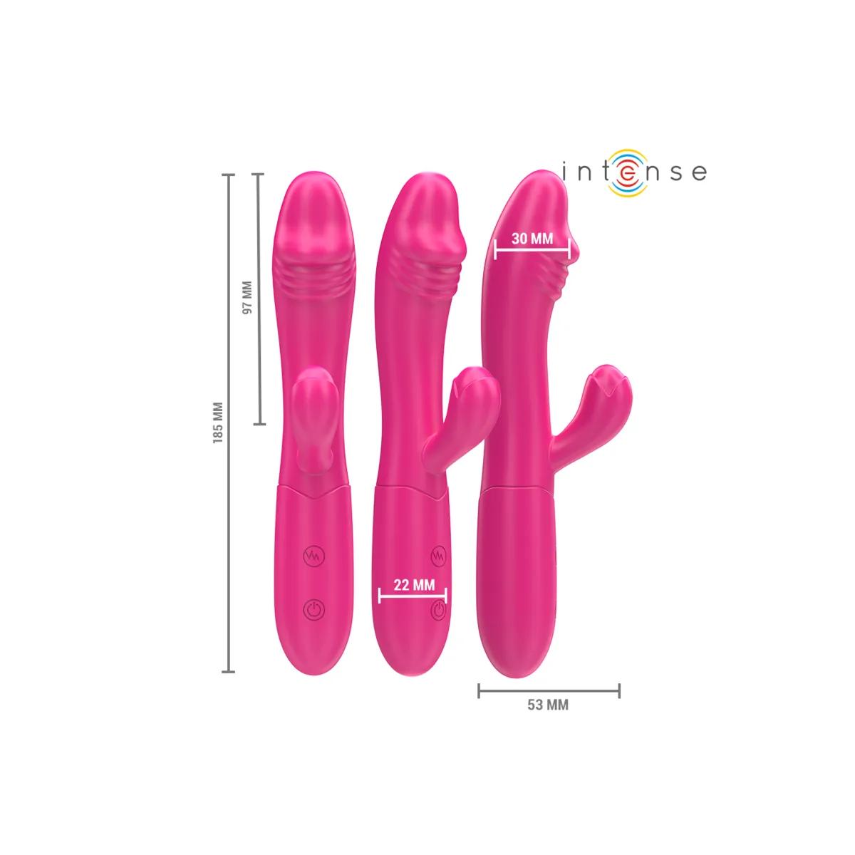 Ivy Flexibler Vibrator 10 Vibrationen mit Stimulierender Zunge Rosa von Intense Fun | Fesselliebe.de