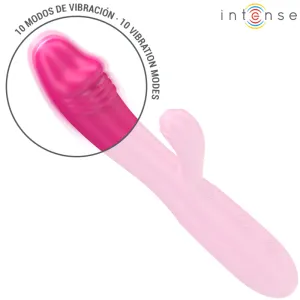 Ivy Flexibler Vibrator 10 Vibrationen mit Stimulierender Zunge Rosa von Intense Fun