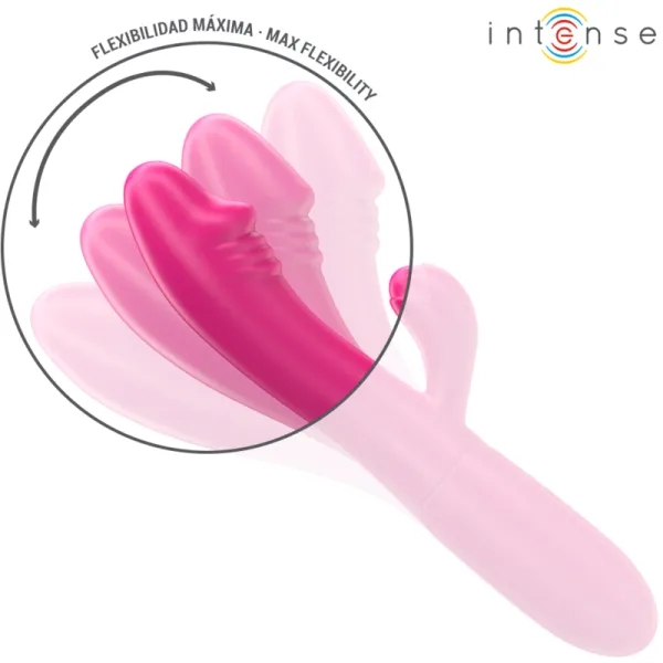 Ivy Flexibler Vibrator 10 Vibrationen mit Stimulierender Zunge Rosa von Intense Fun | Fesselliebe.de