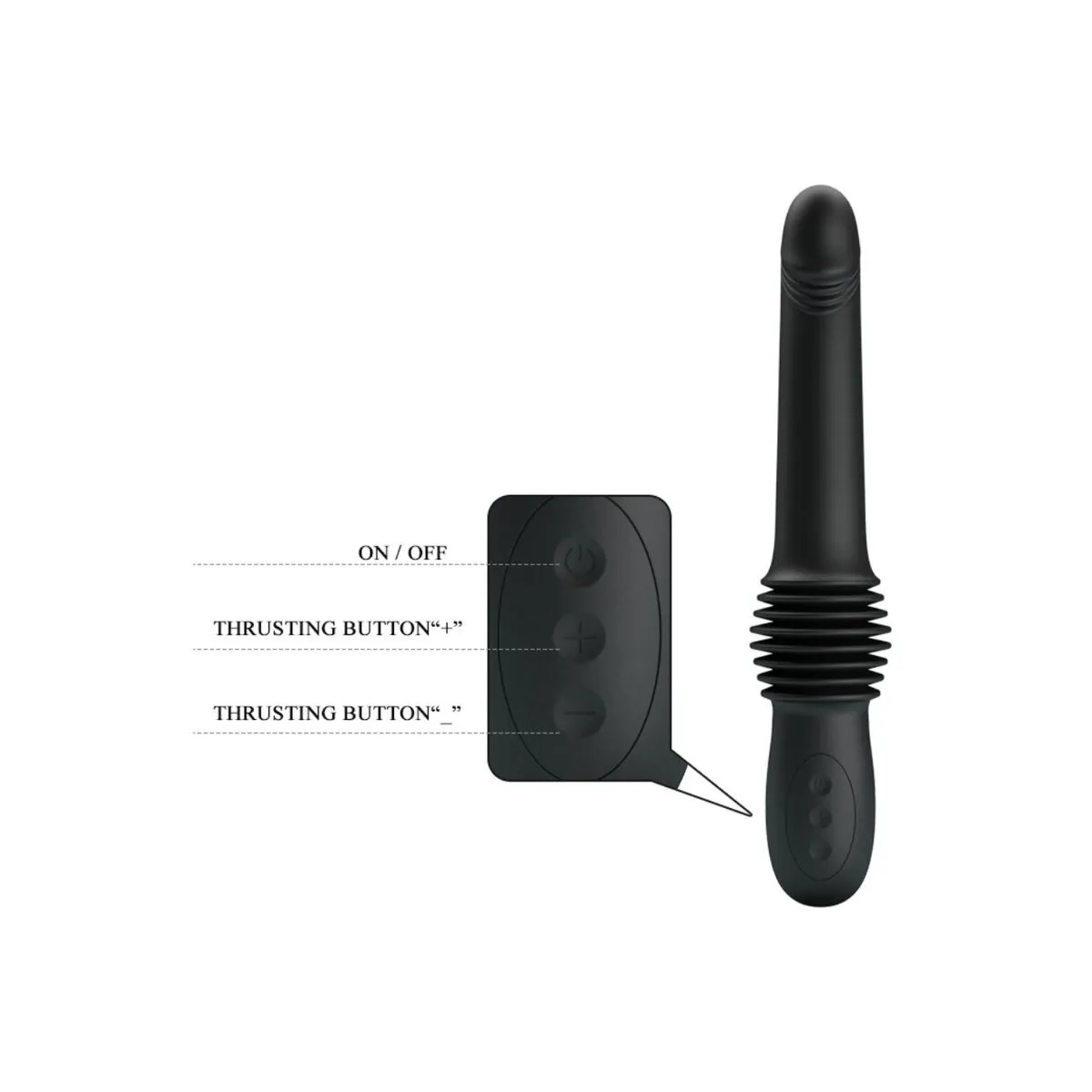 Pazuzu Vibrator 3 Stossmodi Schwarz von Pretty Love | Fesselliebe.de