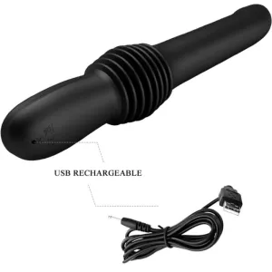 Pazuzu Vibrator 3 Stossmodi Schwarz von Pretty Love